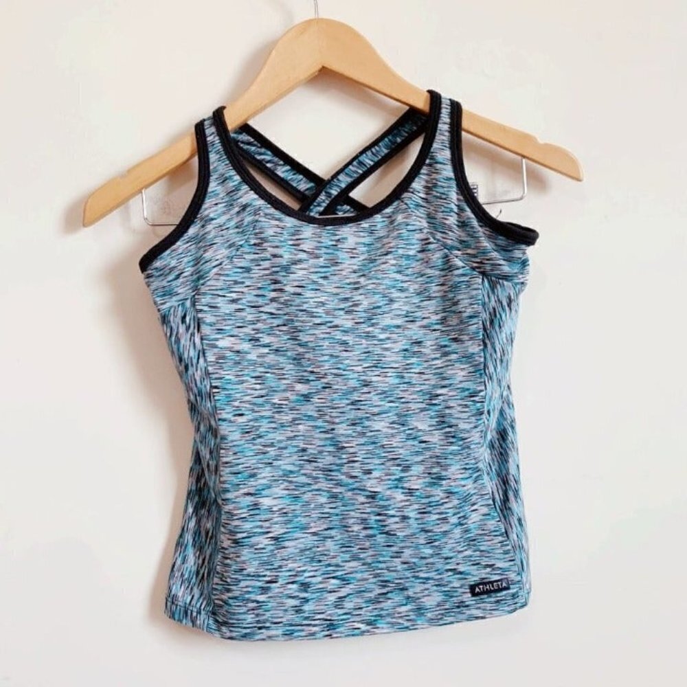Athleta Space Dye Criss Cross Athletic Tank Top women's size XS